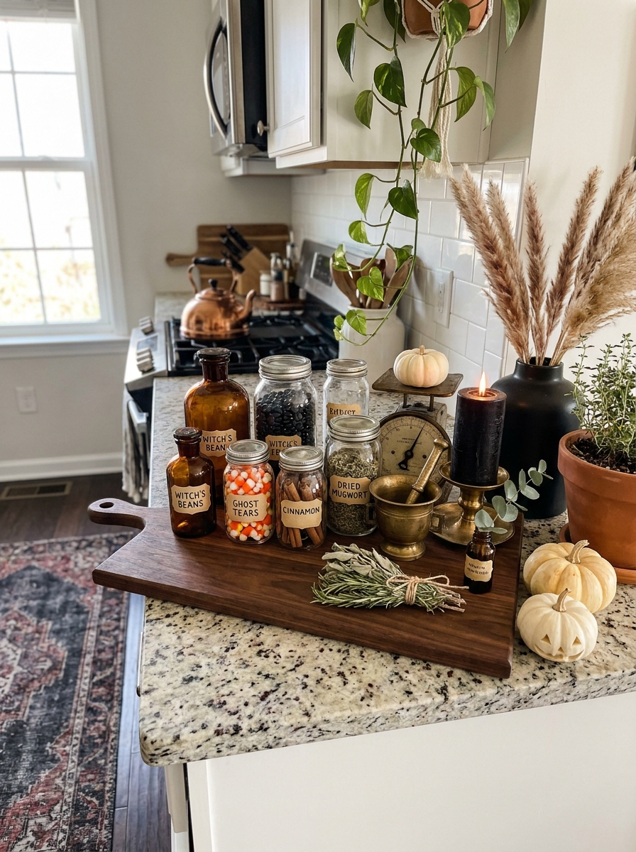 Apothecary-Inspired Kitchen Counter Vignette