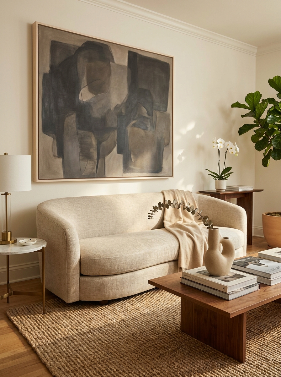 Choose Oversized Art in Simple Frames