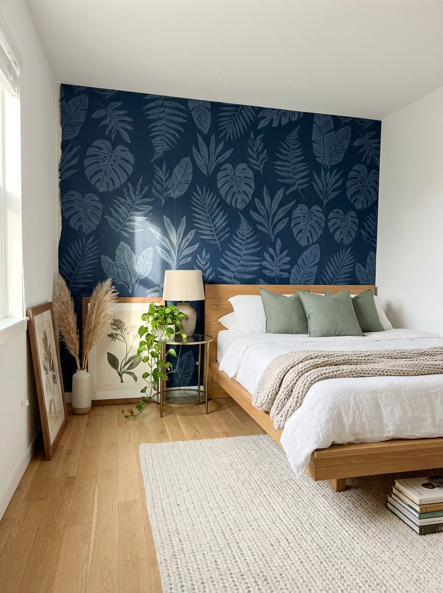 Peel-and-Stick Wallpaper Accent Wall