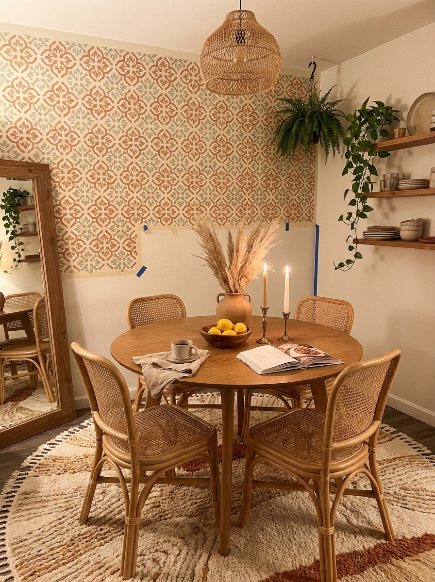 Temporary Wall Stenciling Over Removable Paint