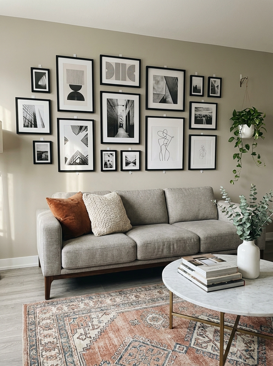 Command Strip Gallery Wall