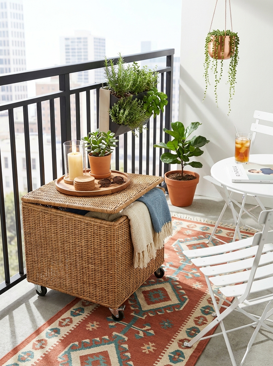 Rolling Storage Ottoman Seating