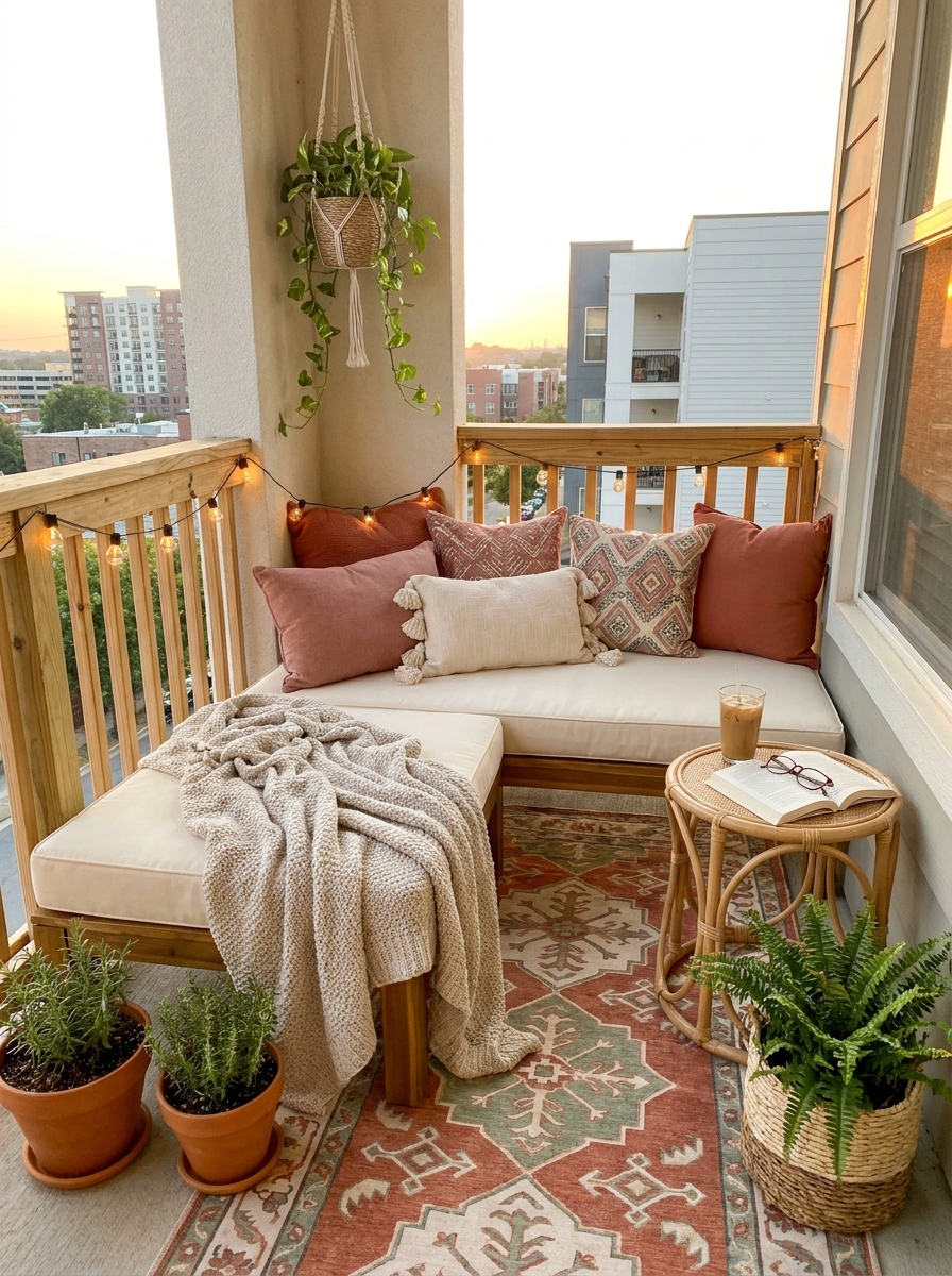 Corner Daybed Lounger Setup