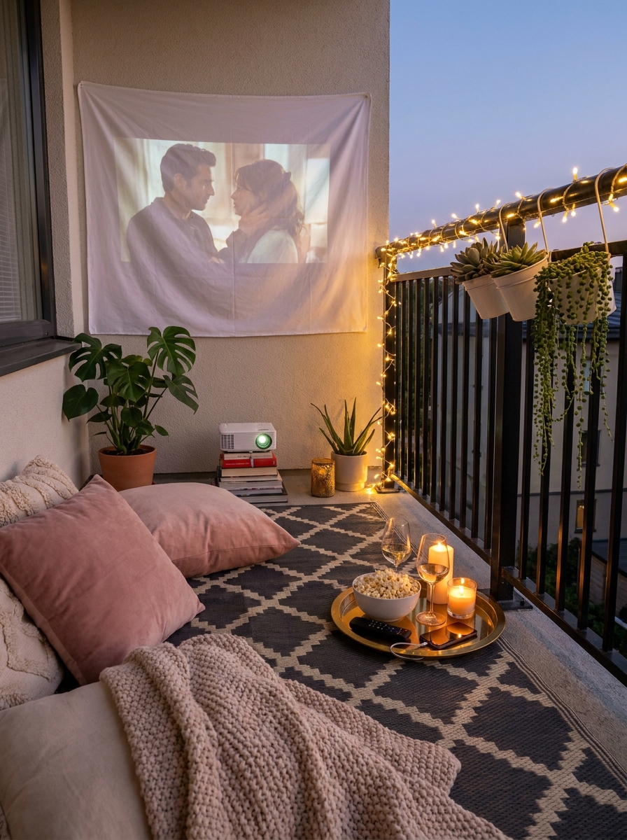 Outdoor Movie Night Setup