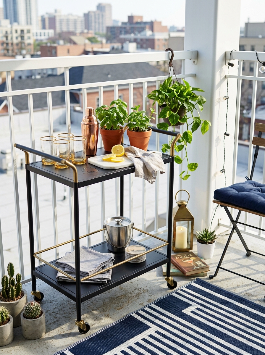 Outdoor Bar Cart Station