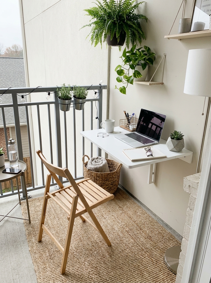 Folding Desk Work-From-Home Spot