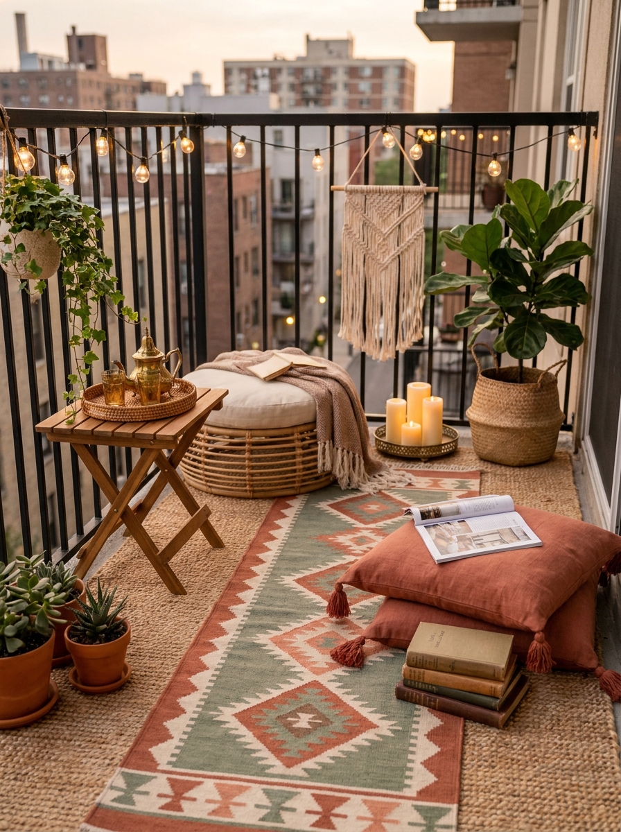 Outdoor Rug Layering Moment