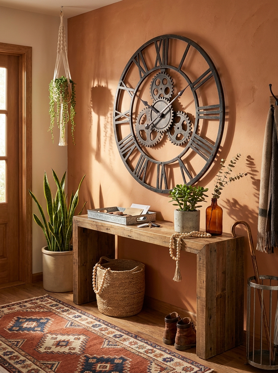 Oversized Clock as Functional Wall Art
