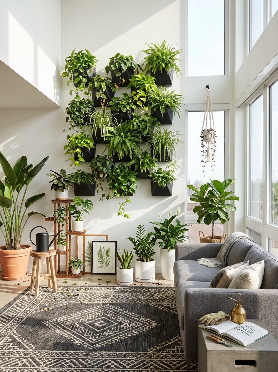 Vertical Garden Wall or Living Plant Installation