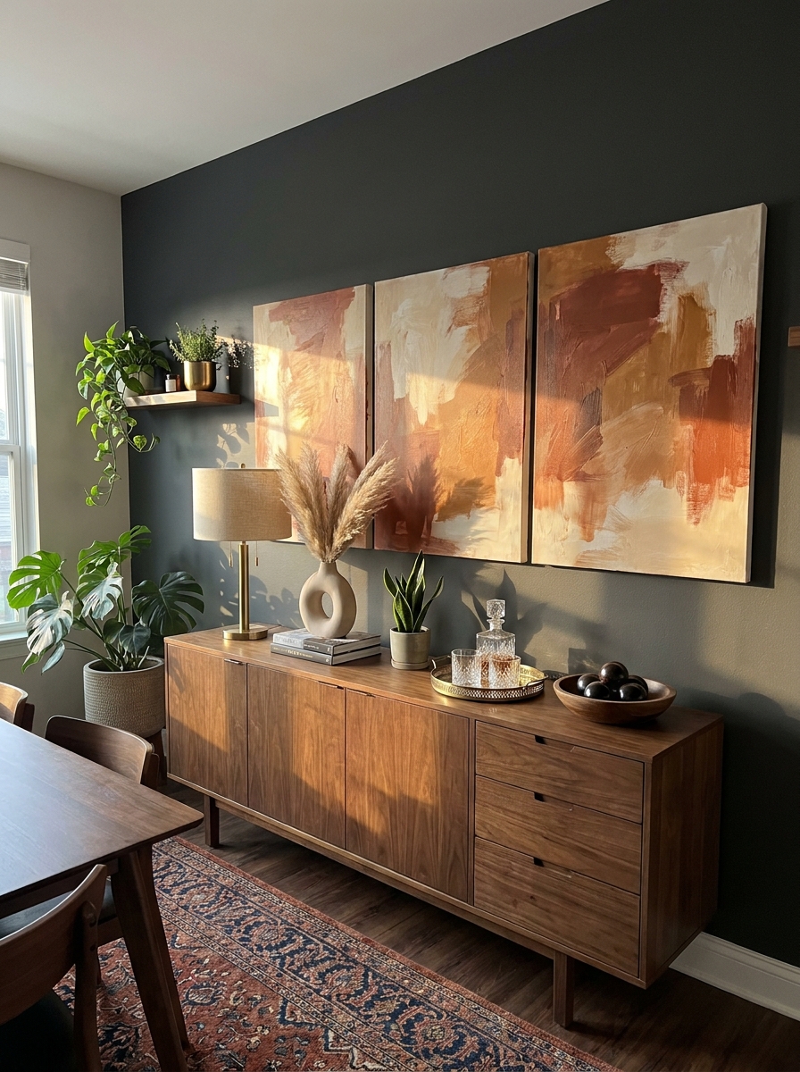Large-Scale Triptych or Multi-Panel Art Installation