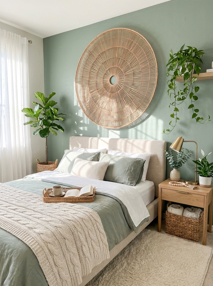 Oversized Woven Rattan or Cane Statement Piece