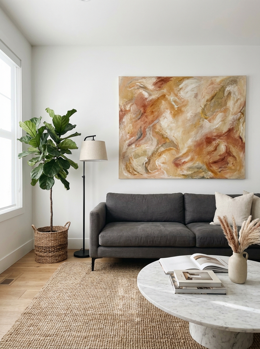 Oversized Abstract Canvas Art