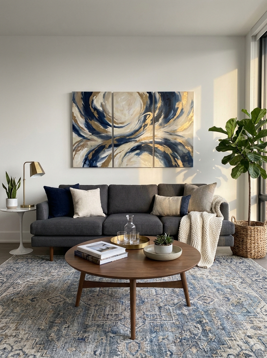 The Abstract Triptych Arrangement