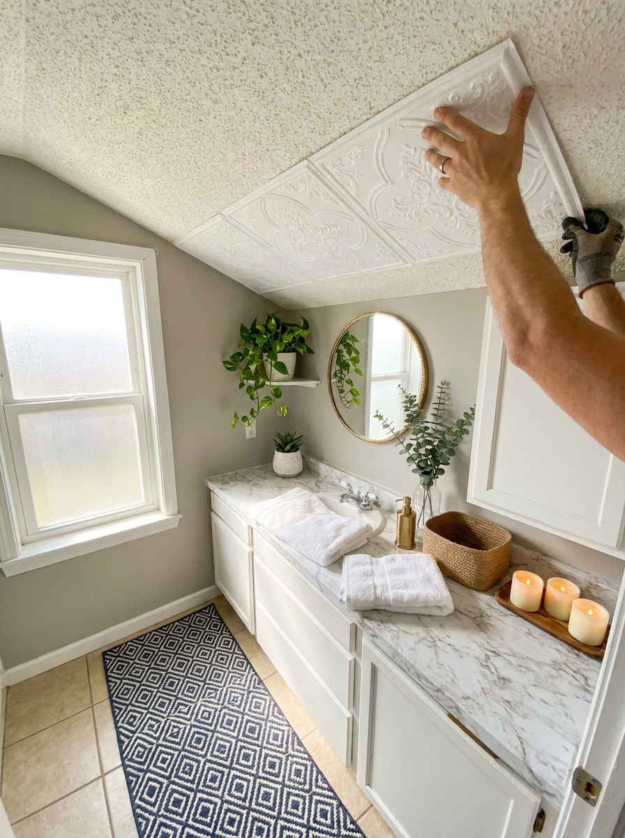 Peel-and-Stick Ceiling Tiles for the Fifth Wall