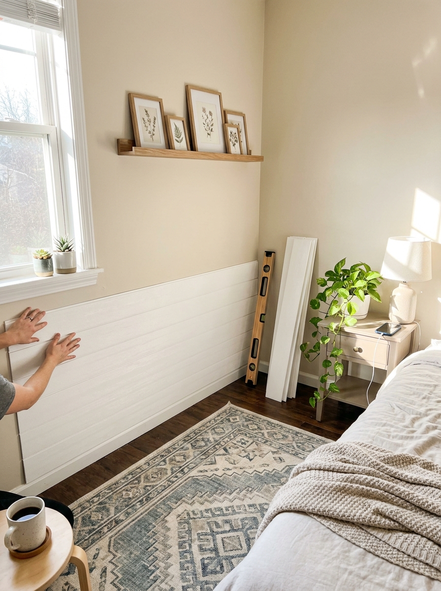 Shiplap Paneling That Sticks to Any Wall
