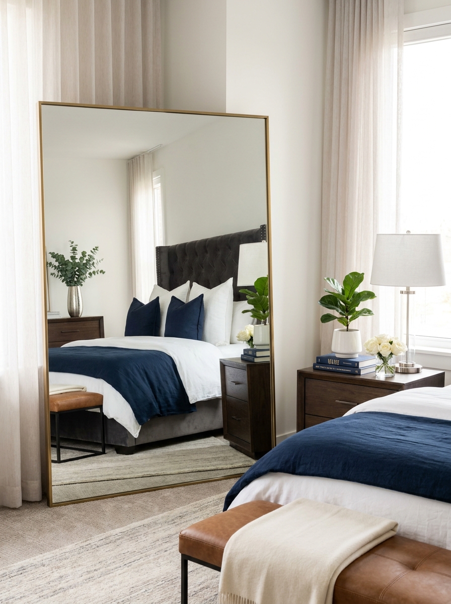 Add a Full-Length Mirror to Open Up the Space
