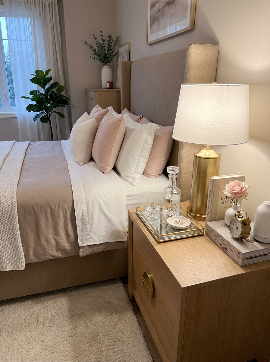 Create a Nighttime Ritual Station on Your Nightstand