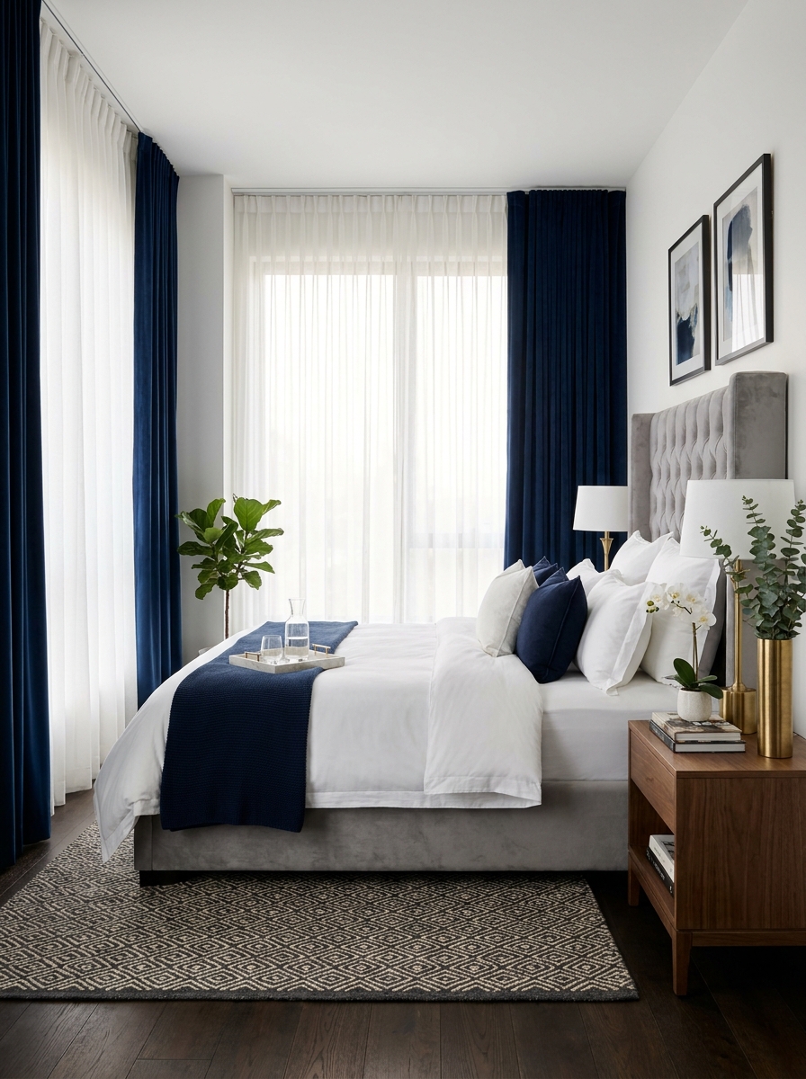 Install Blackout Curtains with Sheer Layering