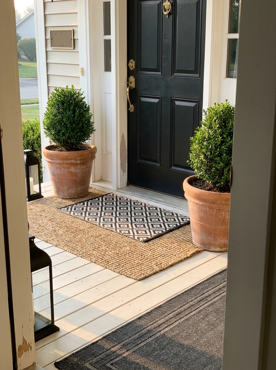 Layered Doormats for Texture and Personality