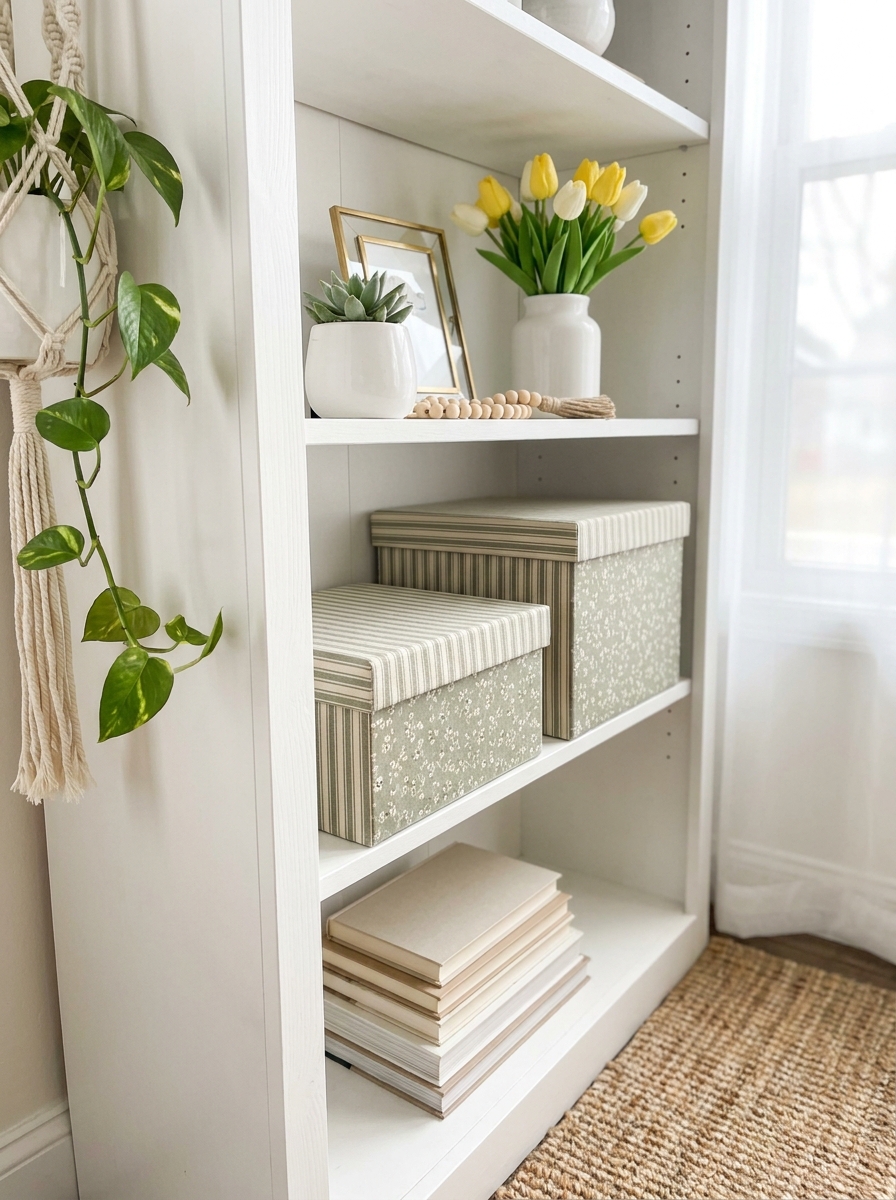 Fabric-Covered Storage Box Set