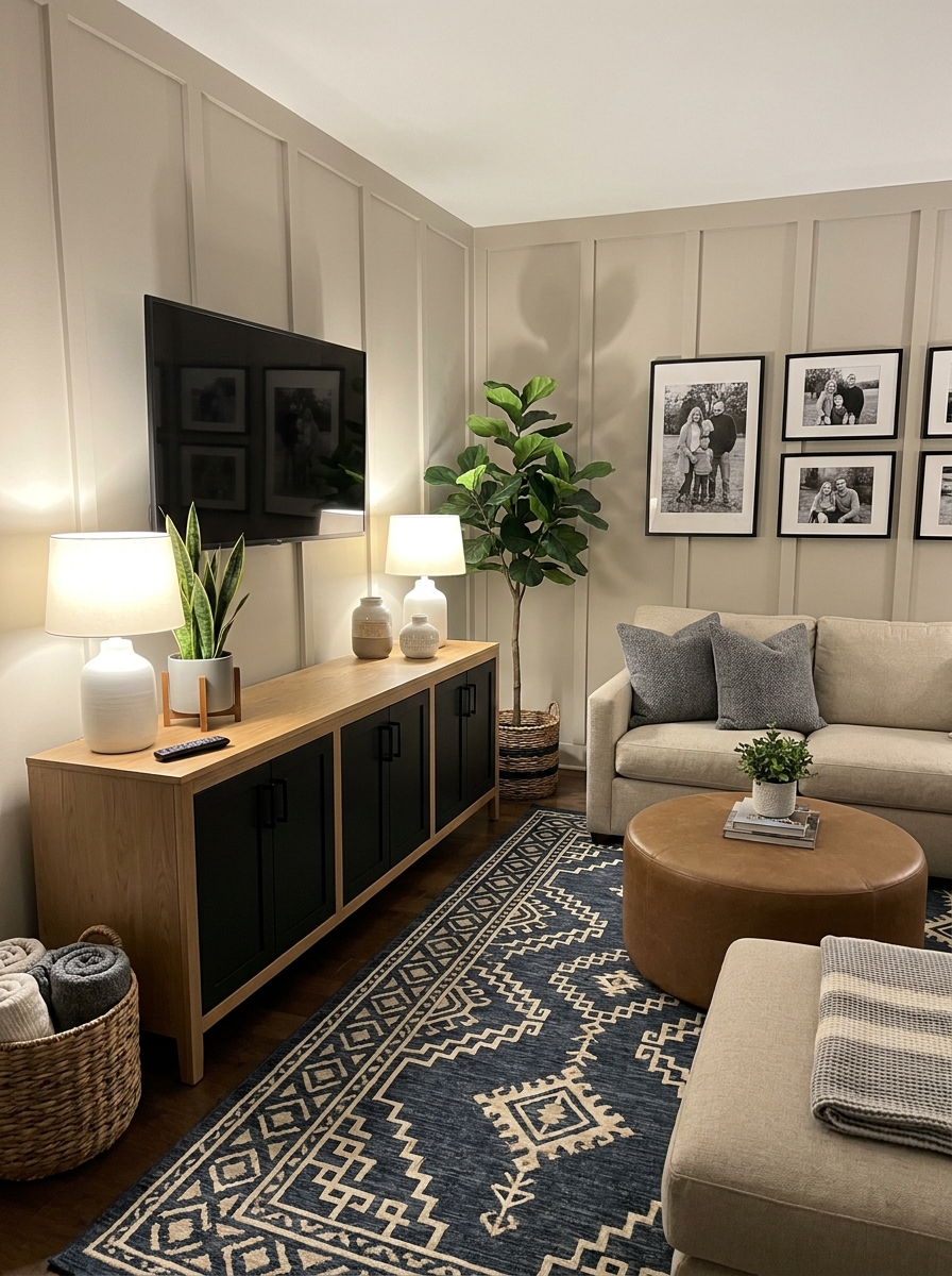 Closed Media Console That Hides All the Ugly Tech