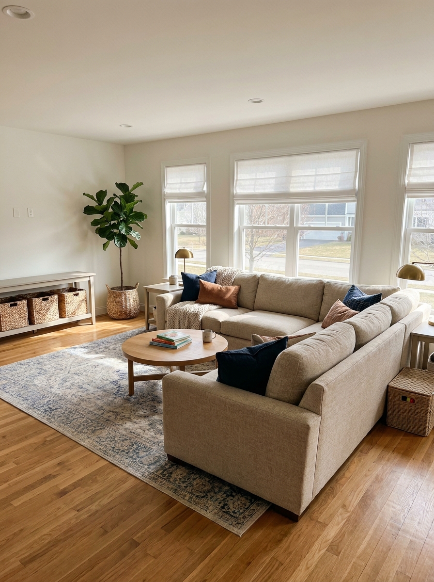 Performance Fabric Sectional That Looks Like Expensive Linen