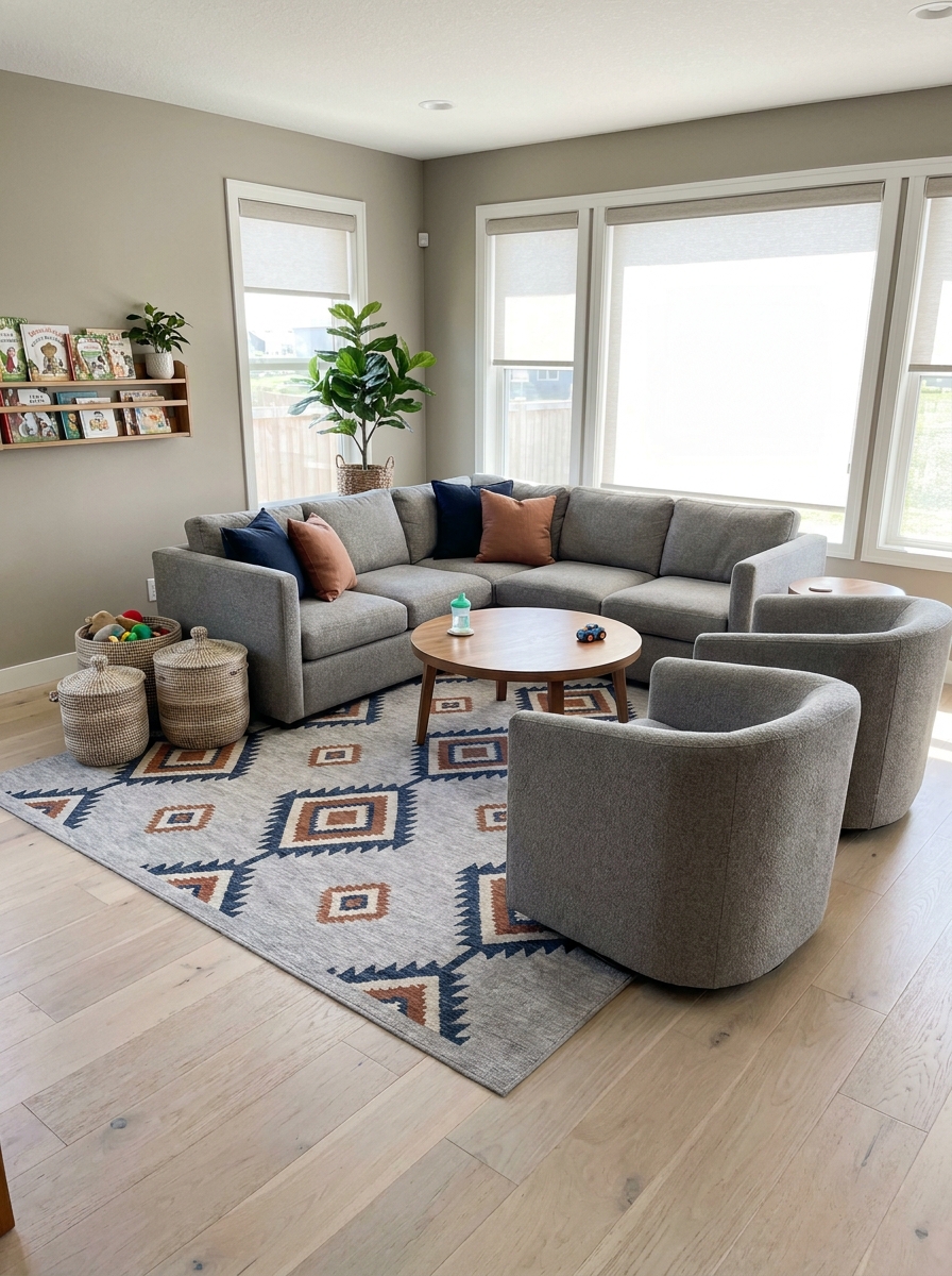 Washable Indoor-Outdoor Rug That Hides Everything