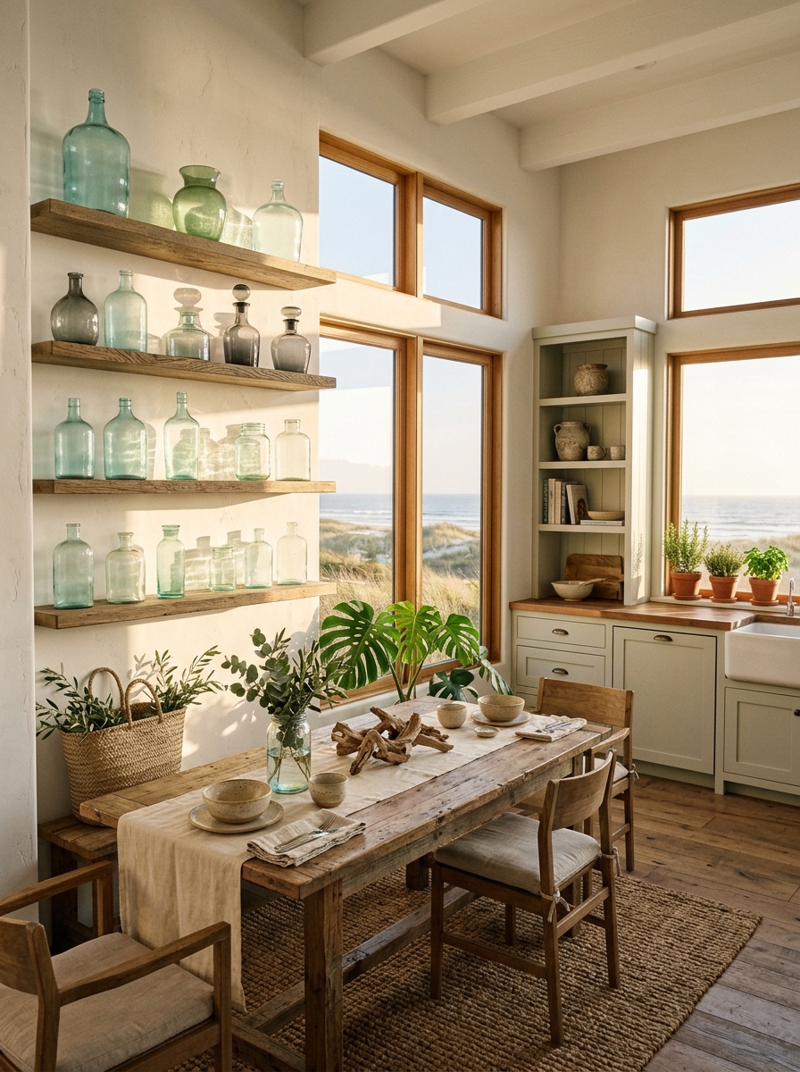 Vintage Glass in Sea-Toned Hues