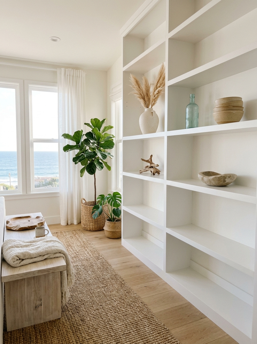 Open Shelving With Curated Negative Space