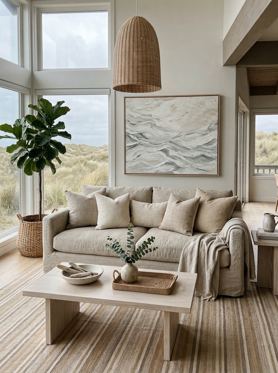 Soft Upholstery in Undyed Natural Fabrics