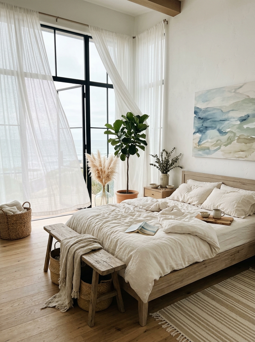Sheer Flowing Curtains That Move With the Breeze