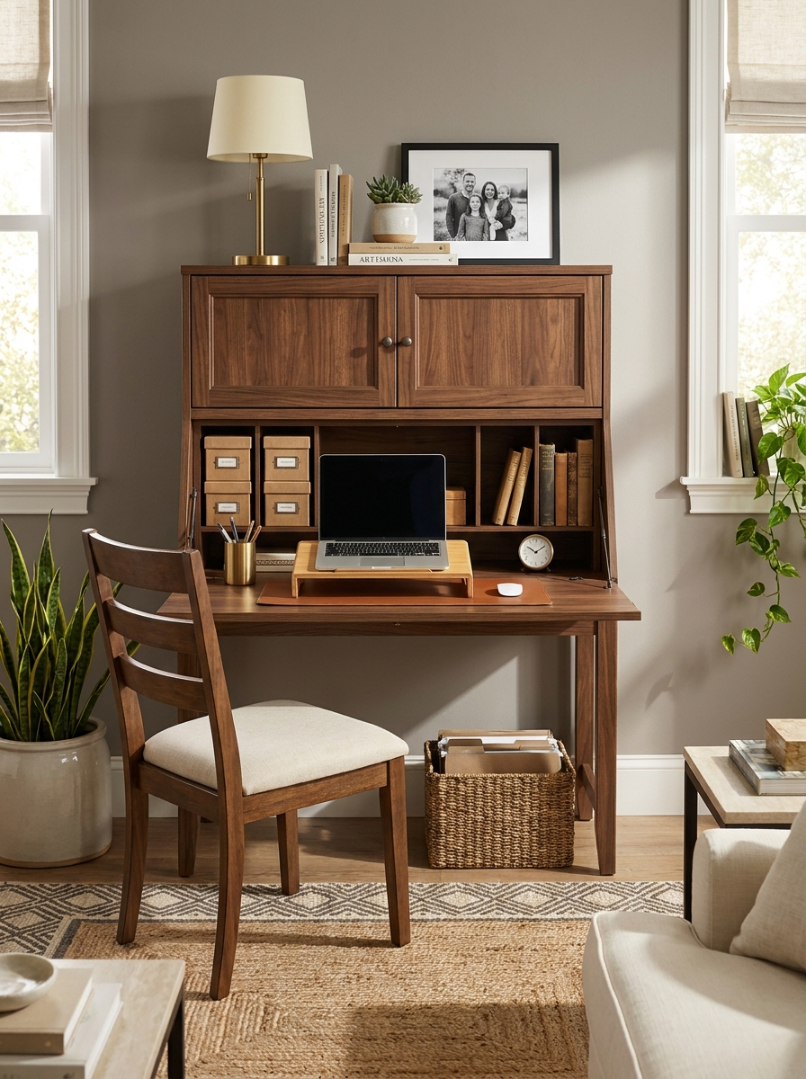 The Living Room Secretary Desk That Looks Like Furniture