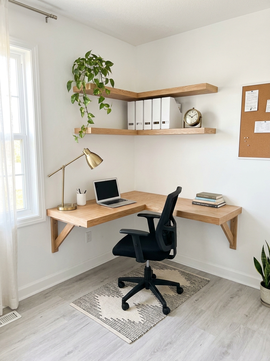 The Floating Corner Desk That Disappears