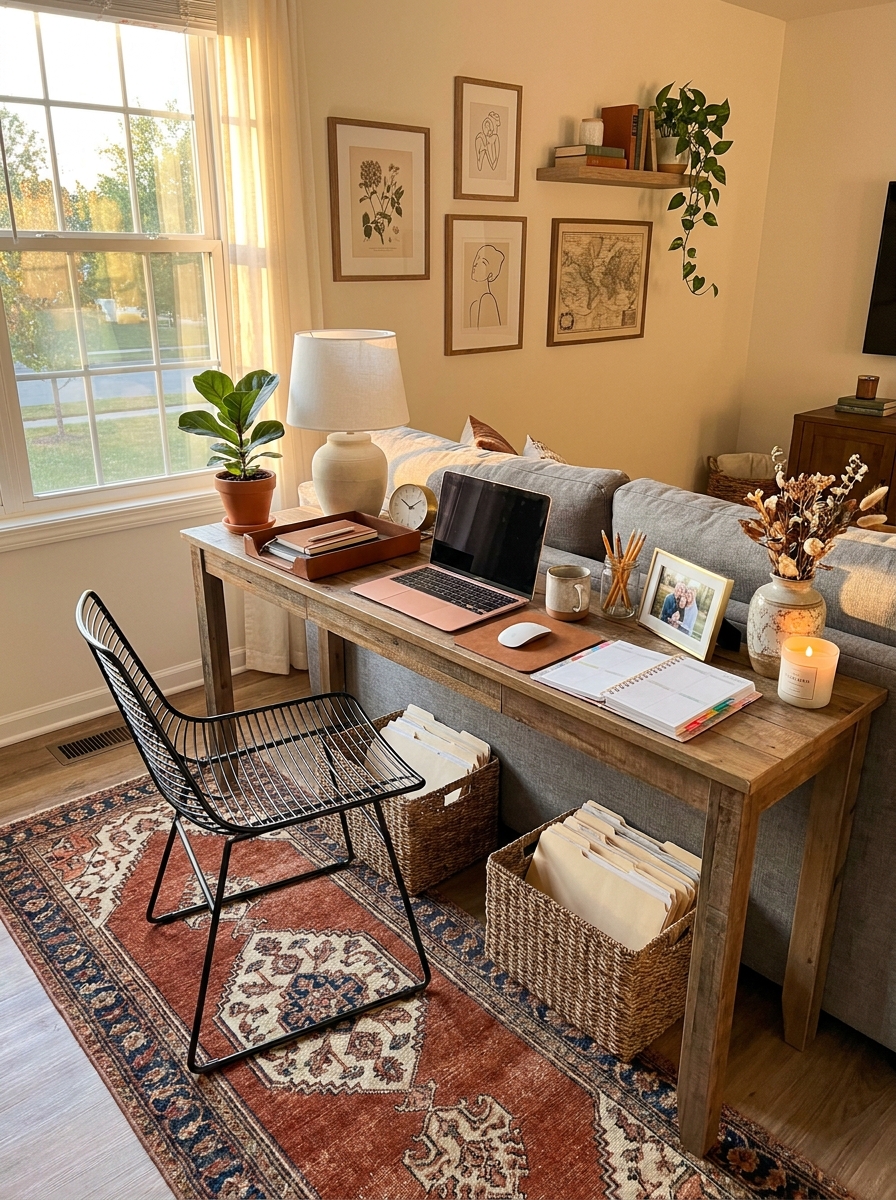 The Behind-the-Sofa Desk That Uses Dead Space
