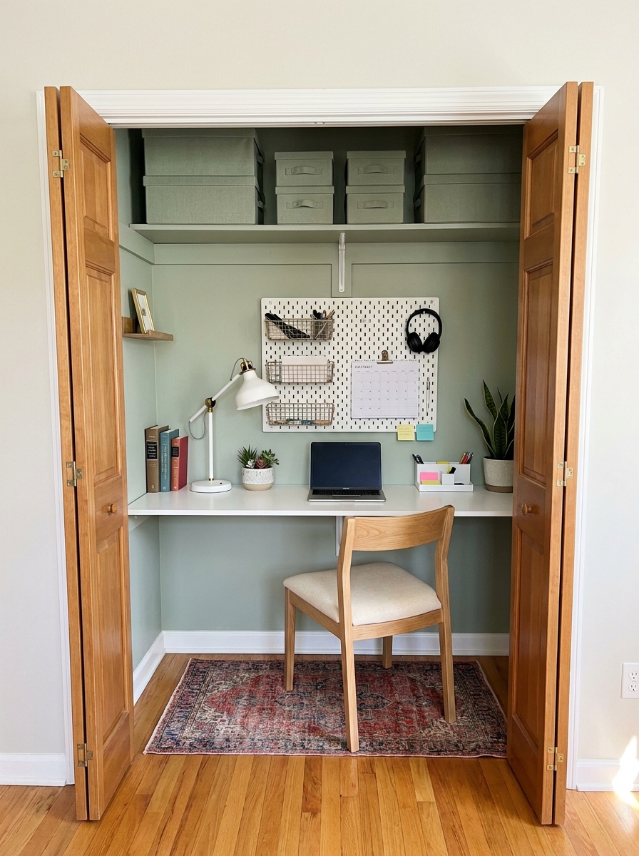 The Closet Office with Doors That Close