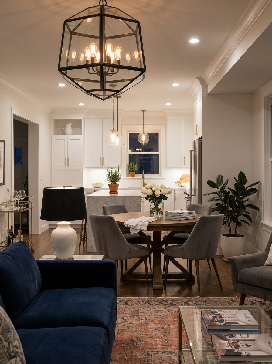 Choose One Statement Light Fixture Visible from Everywhere