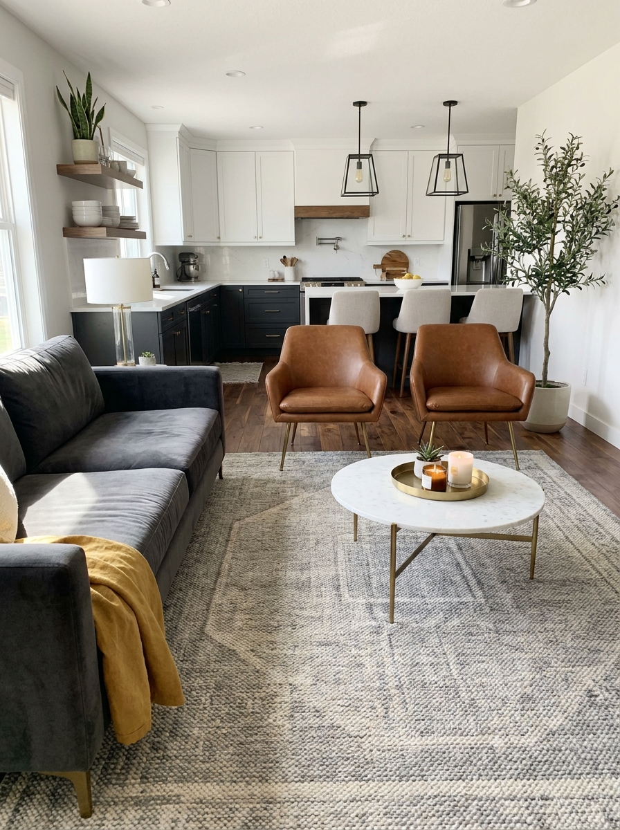 Define Zones with a Statement Area Rug
