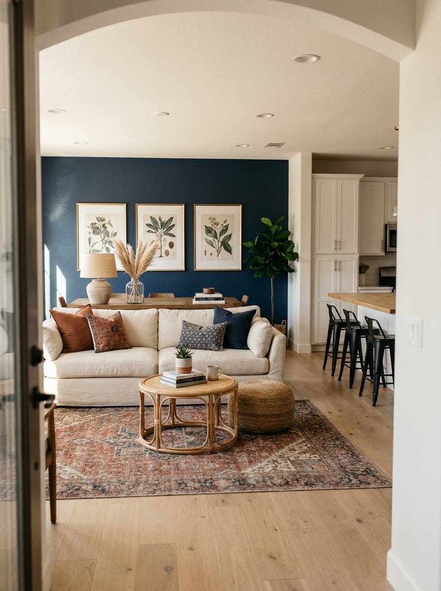 Create a Focal Wall Behind Your Sofa