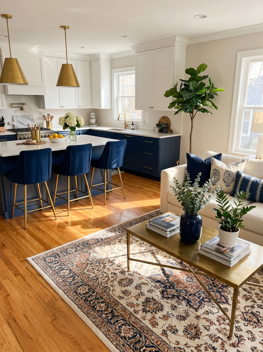 Repeat One Bold Color Across Both Spaces