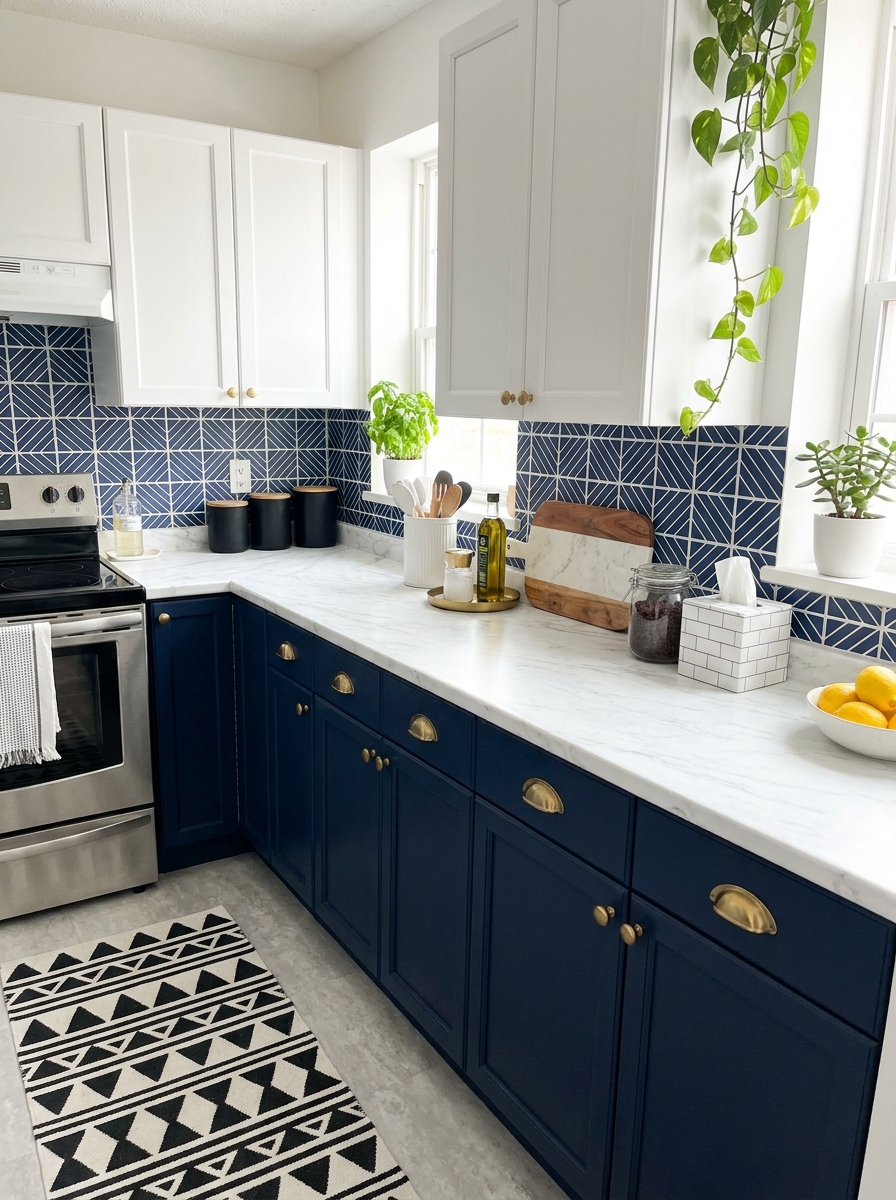 Vinyl Decal Backsplash Pattern