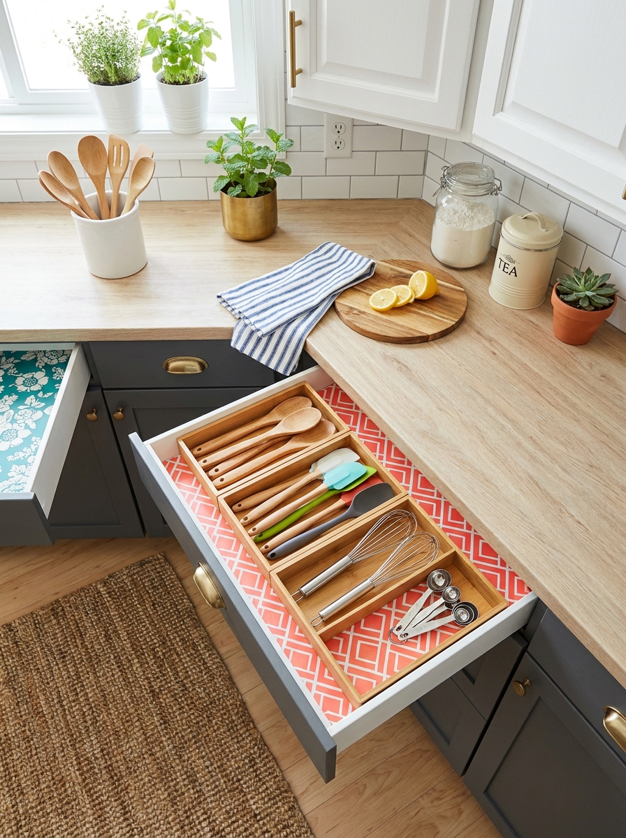 Color-Coded Removable Drawer Liners