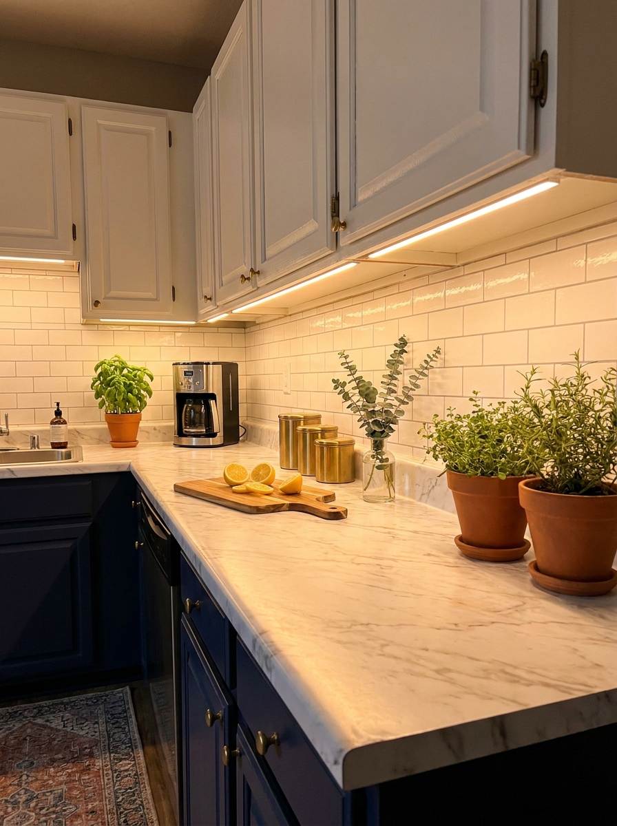 Under-Cabinet LED Strip Lighting