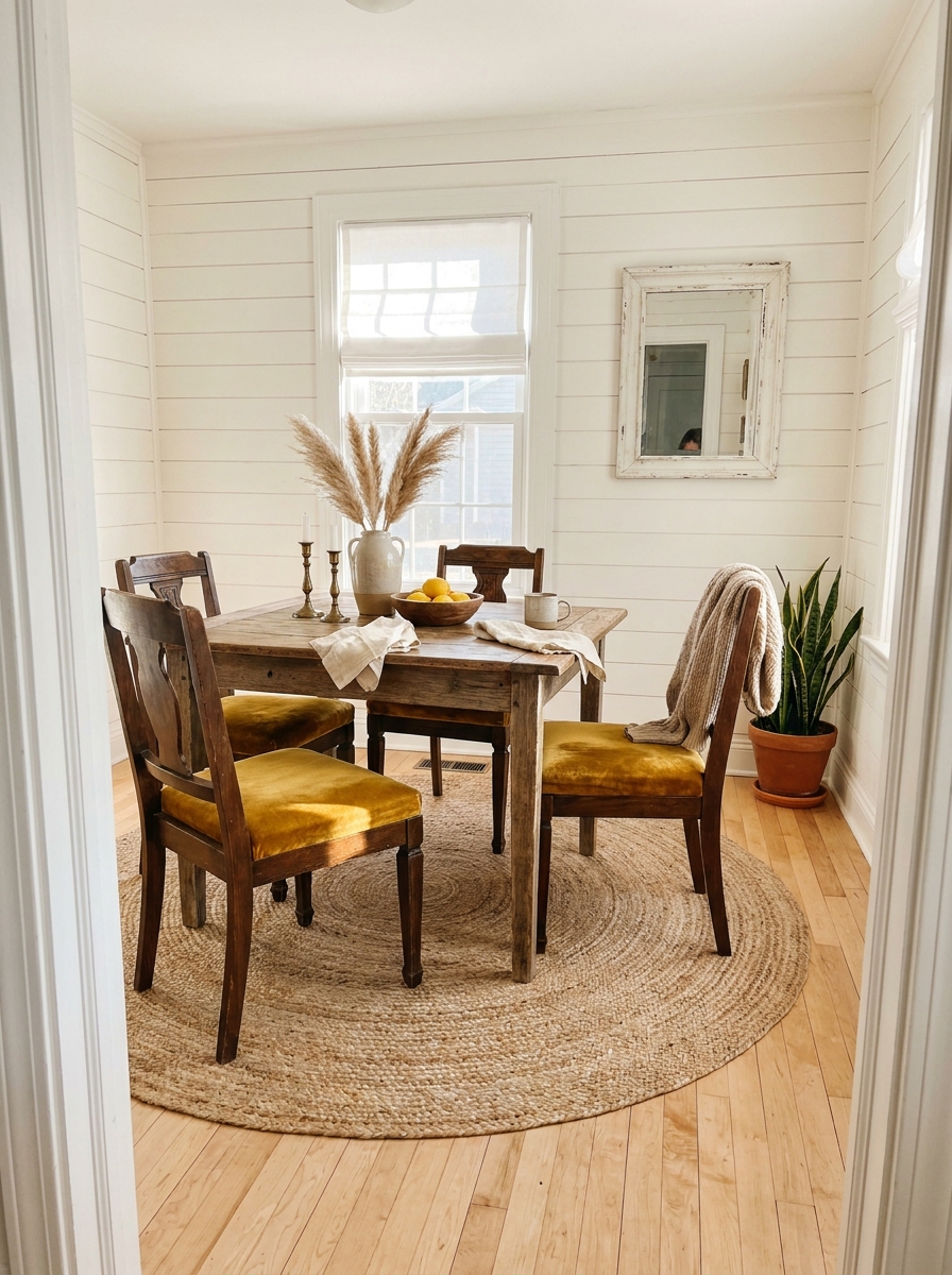 Reupholster Dining Chairs with Bold Fabric