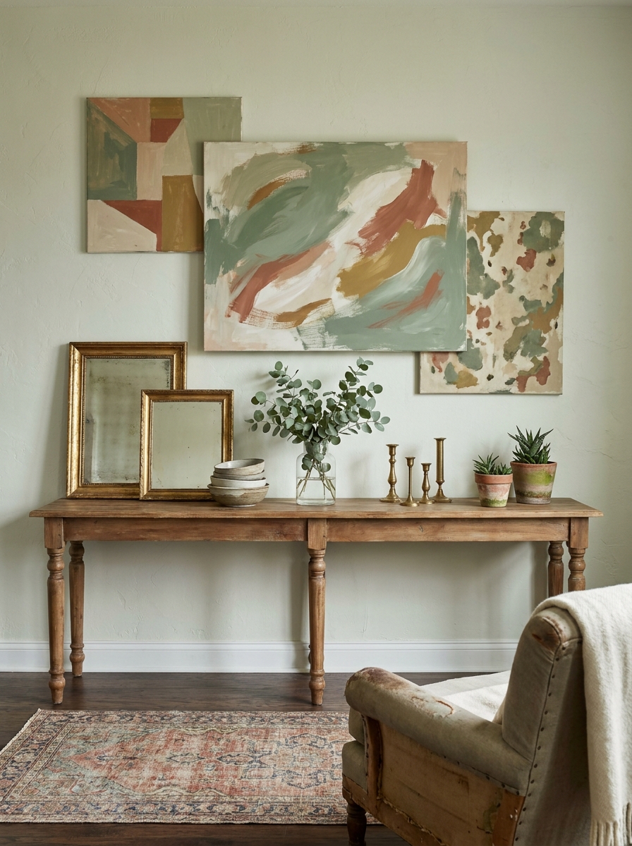 Create Custom Wall Art from Thrifted Canvases