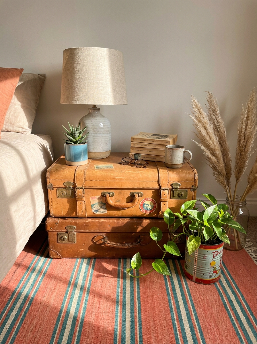 Turn Vintage Suitcases Into Stylish Storage