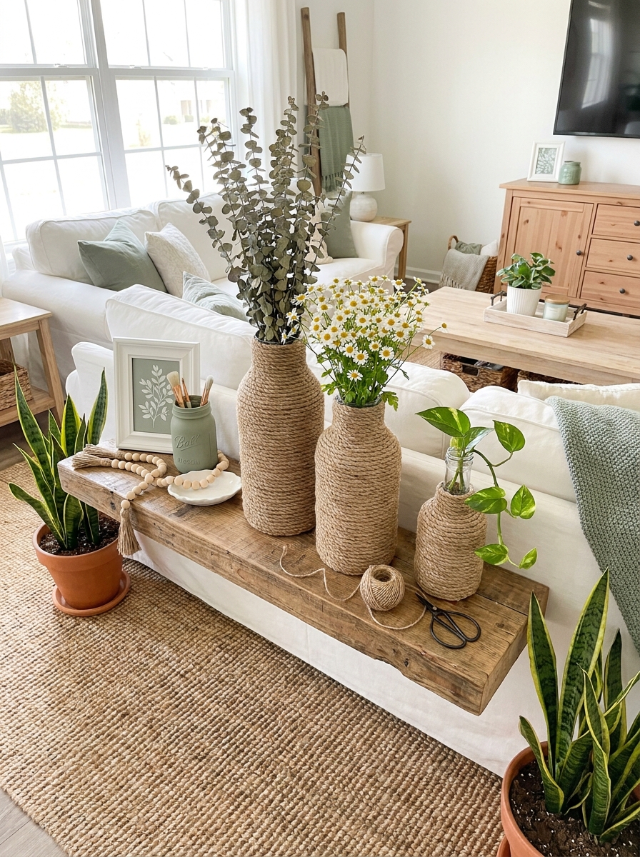 Rope-Wrapped Vase Makeover