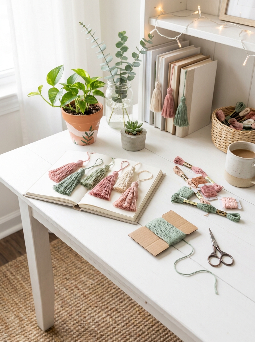 Tassel Bookmark Set From Embroidery Floss