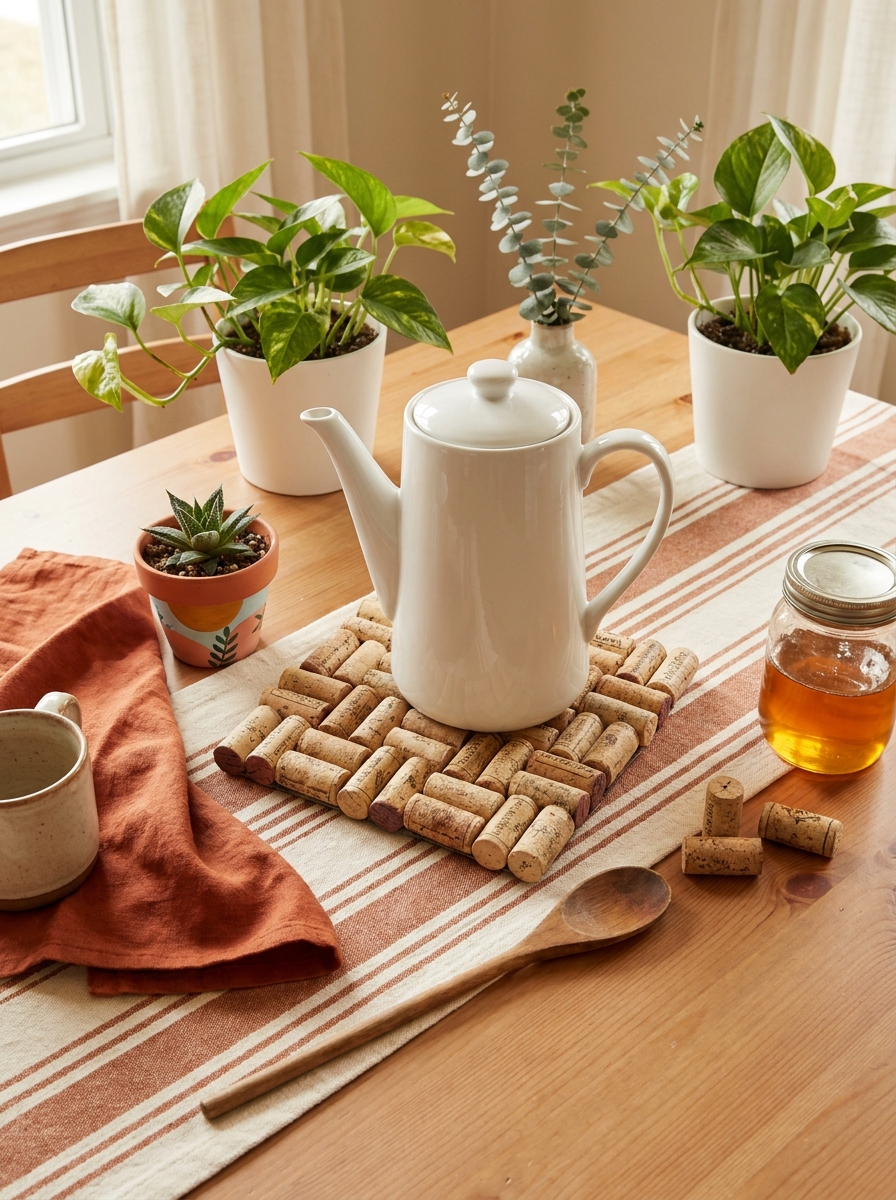 Wine Cork Trivet or Coaster Set