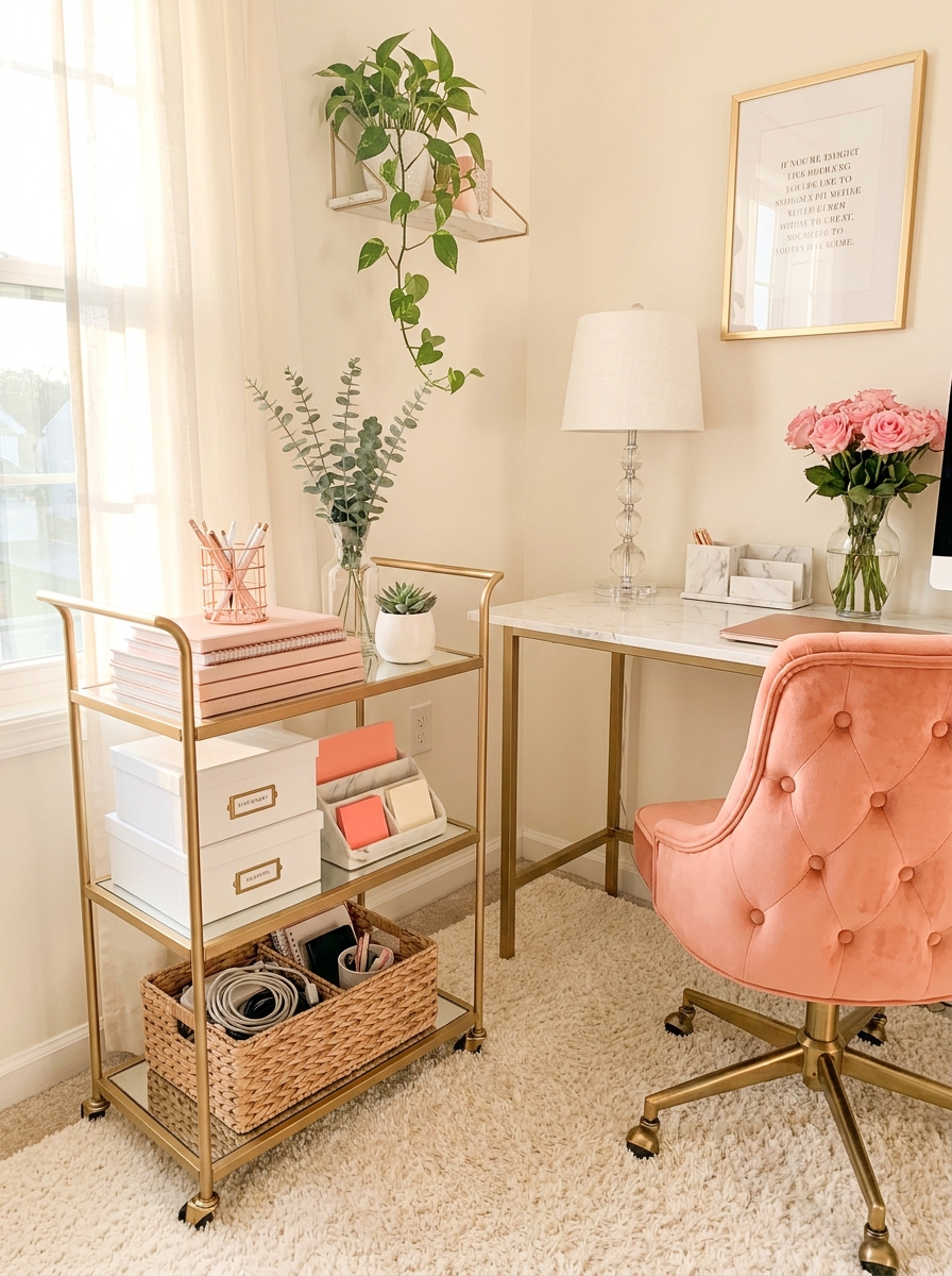 The Bar Cart Turned Supply Station Genius Move