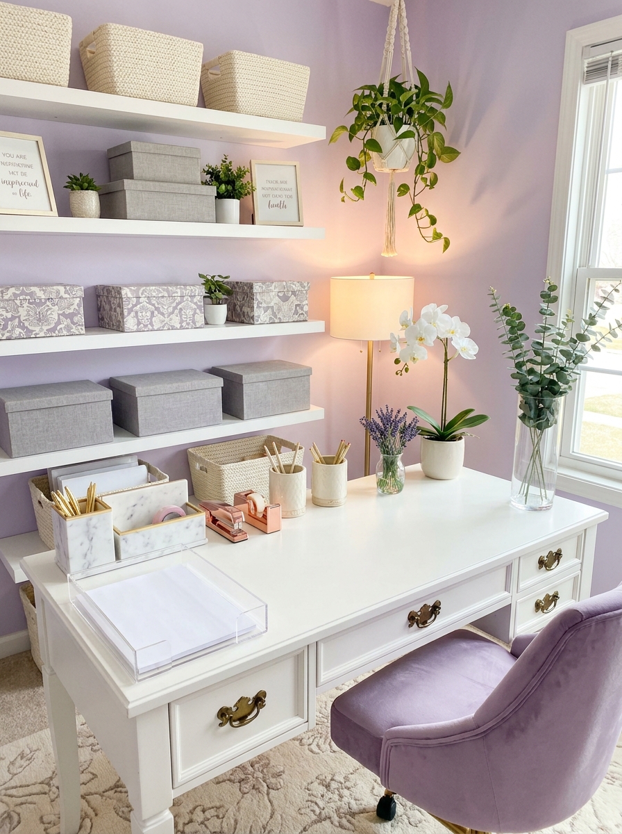 Organized Beauty with Pretty Storage Solutions
